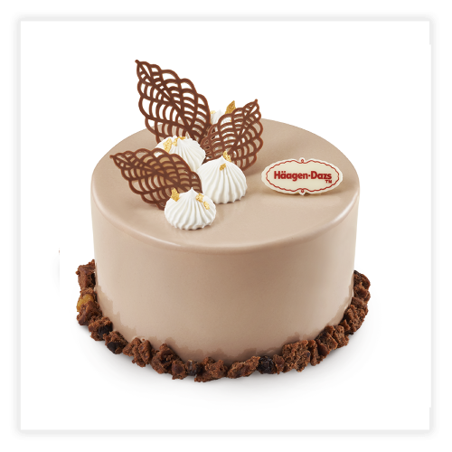 Haagen Dazs decorated cake in Dancing Leaves 